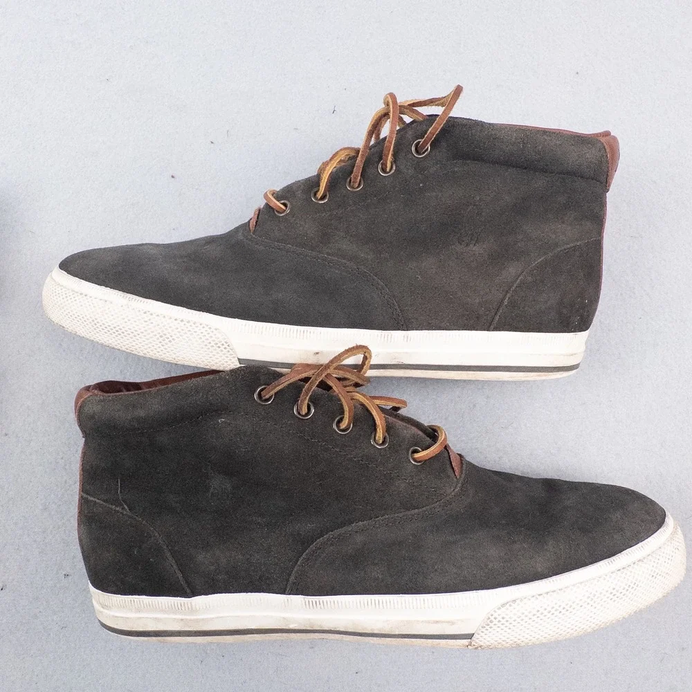 Polo Ralph Lauren Zale Oiled Suede Leather Boots Mens 10.5D Brown